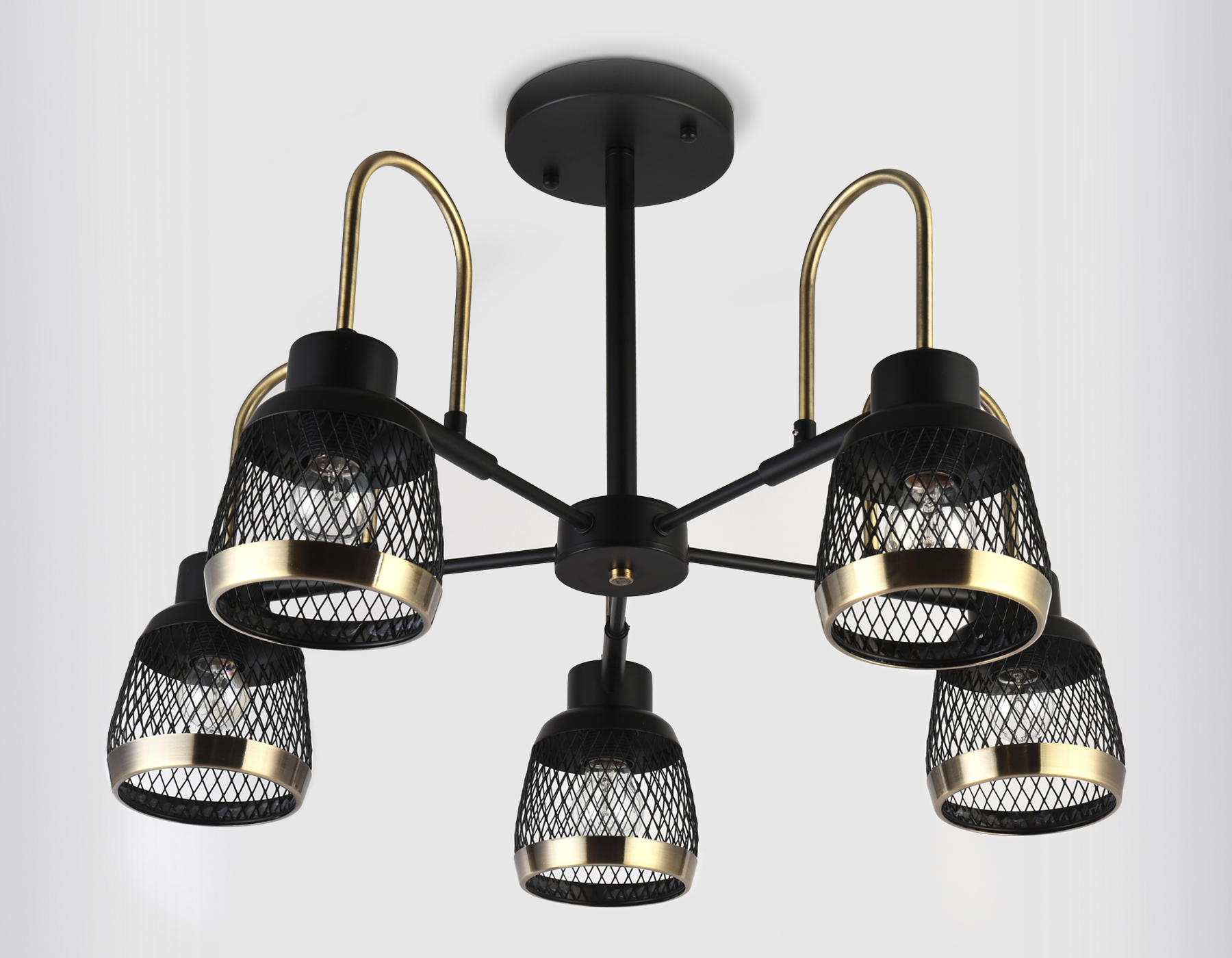 Подвесная люстра Ambrella TR8002 бронза/черный E27 max 40W D640*440